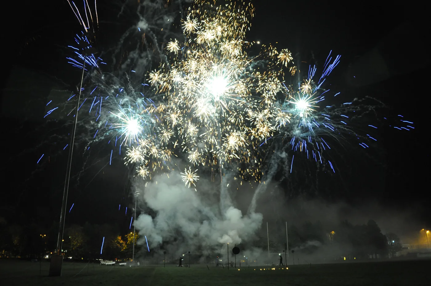 A fireworks display over a rugby club pitch, in Tiverton, Devon (library picture)