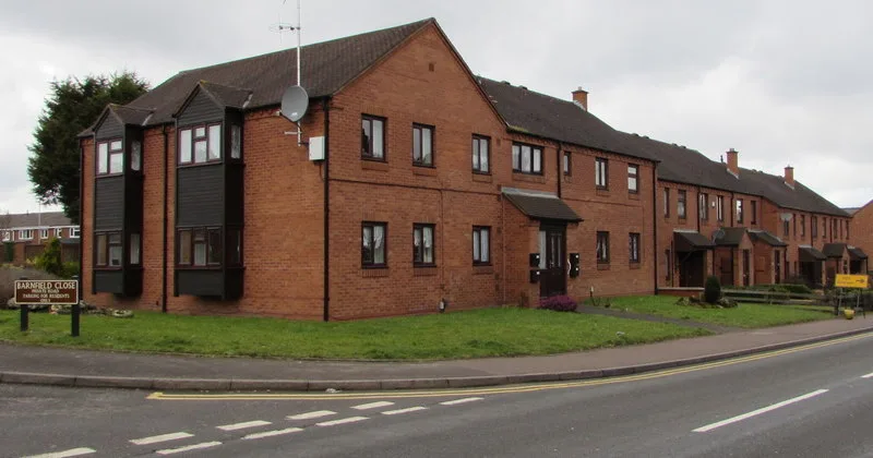 Flats and houses on Upper St John Street in Lichfield. A flat in the district averages £163,293, a terrace £250,686